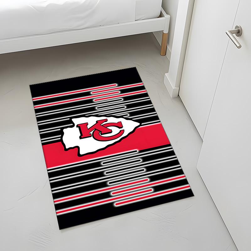 Kansas City Chiefs (19) Rug Suitable For Living Rooms Bedrooms Computer Rooms Dining Areas And Placement Under Tables And Chairs Also An Ideal Choice 