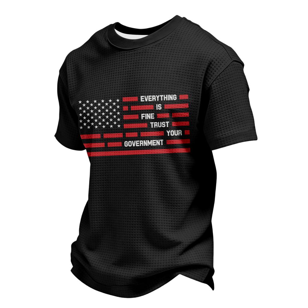 USA Anniversary Men's Casual Letter Print Long-Sleeve Sweatshirt