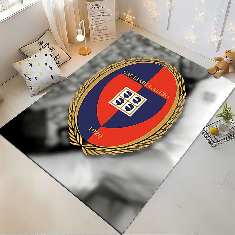 Cagliari Calcio Emblem Carpet suitable as a non-slip mat for the living room or bedroom sofa