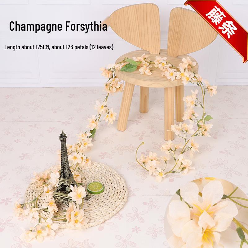 Artificial Cherry Blossom Vine: Indoor Ceiling Wedding Decoration, Rattan Pipe Cover