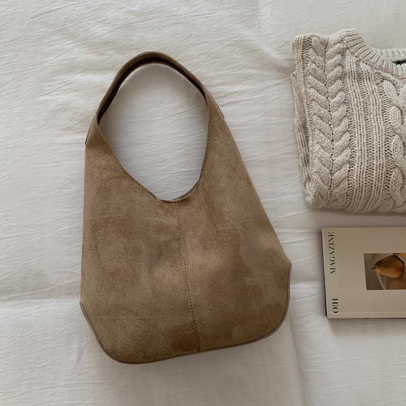 Women's Suede Hobo Bag Soft Shoulder Tote Handbag Casual Everyday Large Capacity Fashion Crossbody Bag