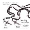 Saint Benedict Rosary Necklace Cross Catholic Brown Wooden Cross Necklace Christ Prayer Beads