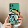 For Oppo Reno6 7 8 10 Pro Lite 6z 7z 8z Phone Cover Fashion Oil Painting Black Cat Patterns Soft Casing Screen Protector Anti Slip Shell For Oppo Case