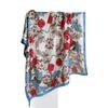 Lotus scarf, silk scarf, headscarf, small square scarf, peony scarf, professional new summer scarf, female simulation silk printing
