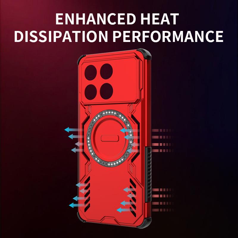 For Poco F6 Pro Case For Poco F7 Ultra F7 F6 Pro Cover Airflow Channels Heat Dissipation Shockproof Bumper For Poco F7 F6 Pro