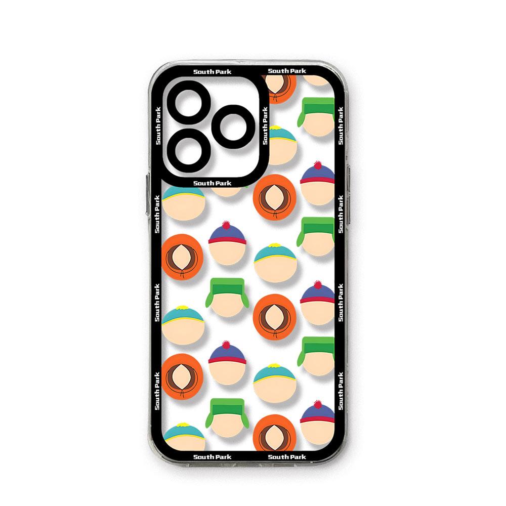 Divertente Custodia per Telefono Carina S-South-Park Per iPhone 17 Air 16 e 15 14 13 12 11 Pro Max Plus Mini SE Trasparente Morbida Cover Posteriore in TPU
