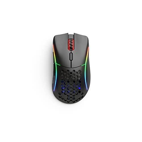 Glorious Model D Bezprzewodowa Myszka Gamingowa, Ergonomiczny Design, Podświetlana, 6 Programowalnych Przycisków, 12 DPI, Czarna, Kompaktowa, Myszka Gamingowa, Oryginalna Japońska