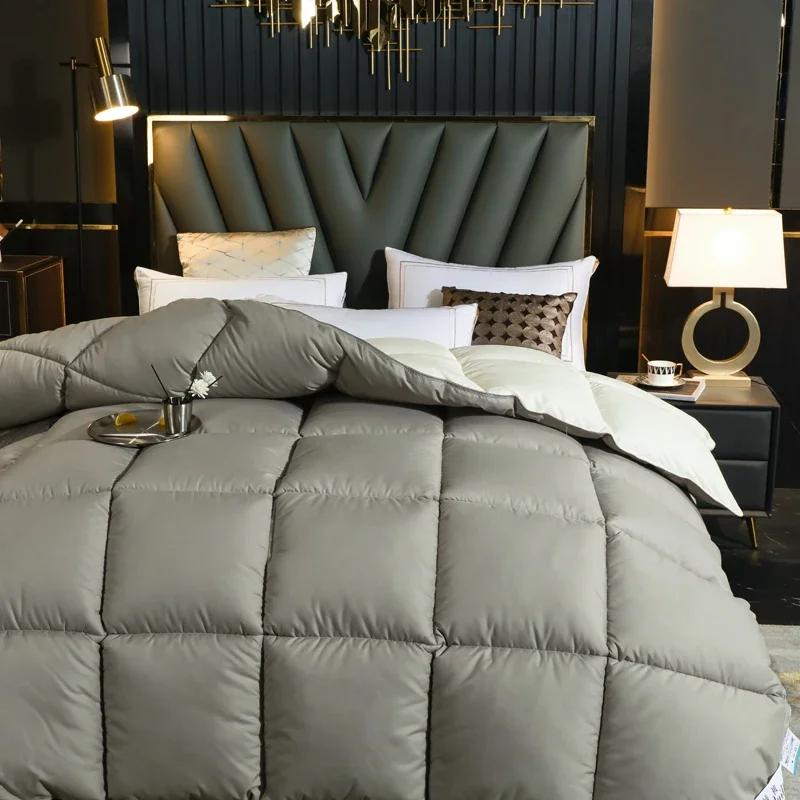 Winter Cotton Goose Down Quilt Five-Star Hotel Duvet Super Soft Fluffy Queen King Full Size Four Seasons Duvets Blanket