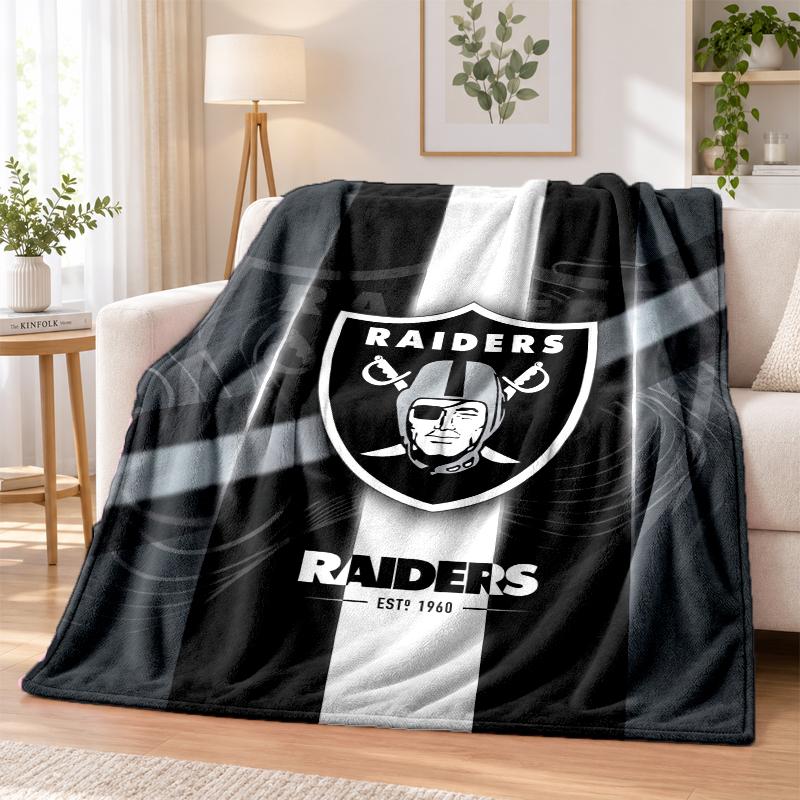 Las Vegas Raiders Printed Flannel Blanket Warm Comfort Bed Throw For Indoor Home Decoration