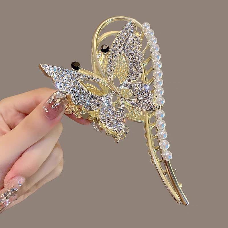 Alloy Womens Back-of-Head Grabber Large High-End Hair Claw Clip Summer 2026 Shark Clip Headpiece Japan and Korean Style
