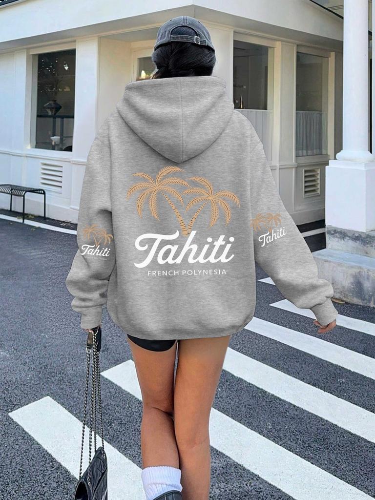 Vintage Tahiti French Polynesia Poster Women's Hoodies