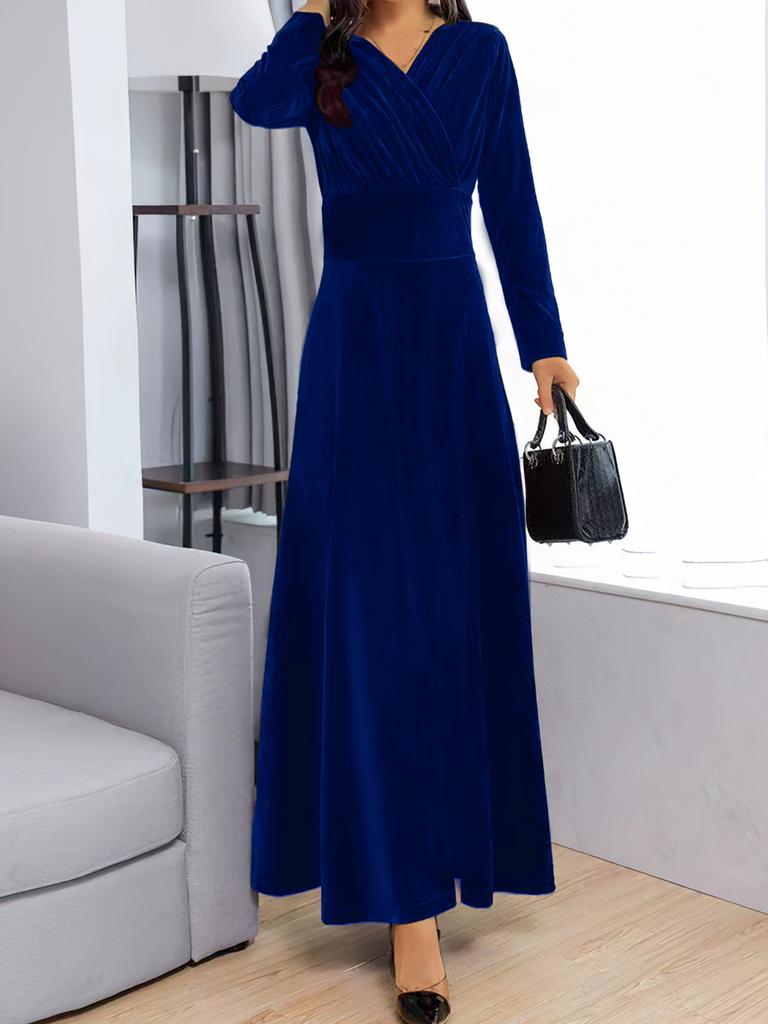Women's Spring/Autumn New Arrivals Luxury Velvet Dress