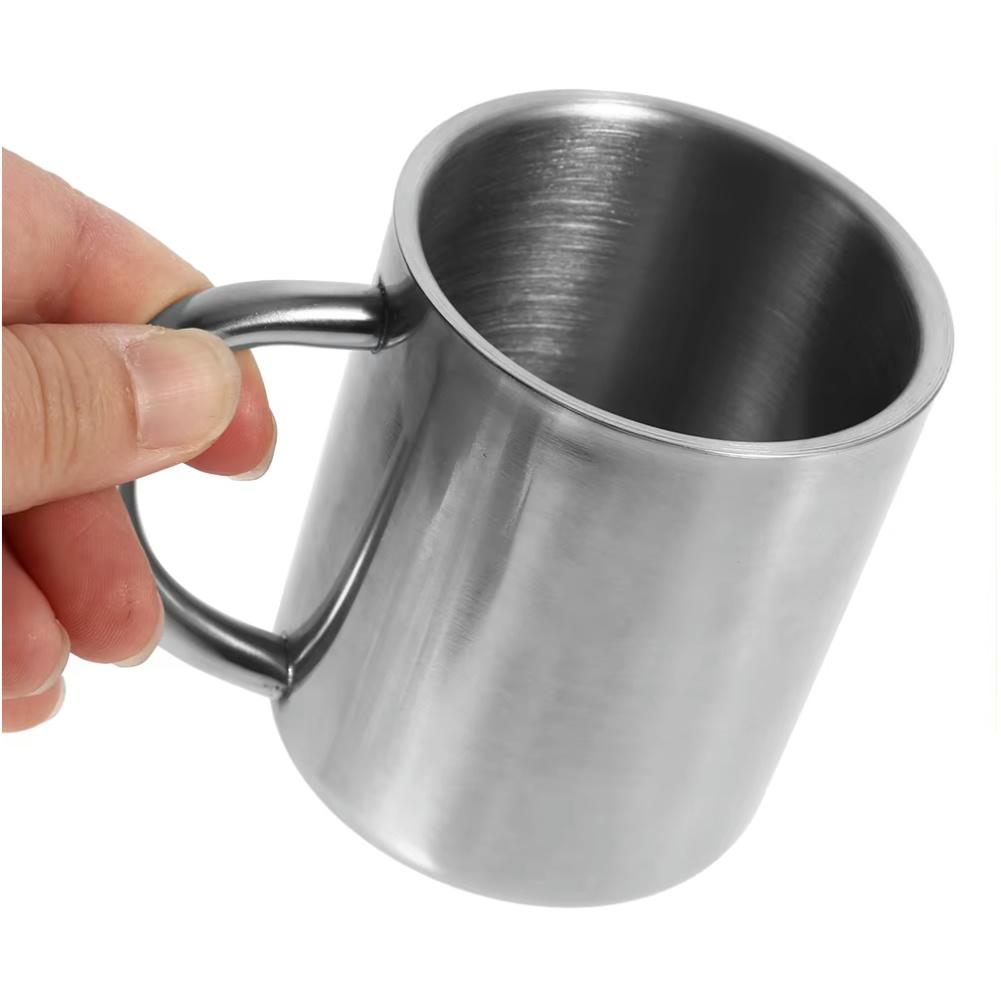 220ML Stailess Steel Mug Coffee Cup Camping Mug Metal Coffee Tea Cup Mug Portable Milk Tea Cup Tumbler Water Mug Drinking Cup
