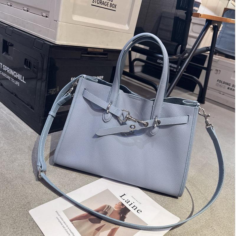 Tote Bag Women's 2025 New Leather First Layer Cowhide Versatile Premium Large-capacity Shoulder Portable Messenger Commuter Bag