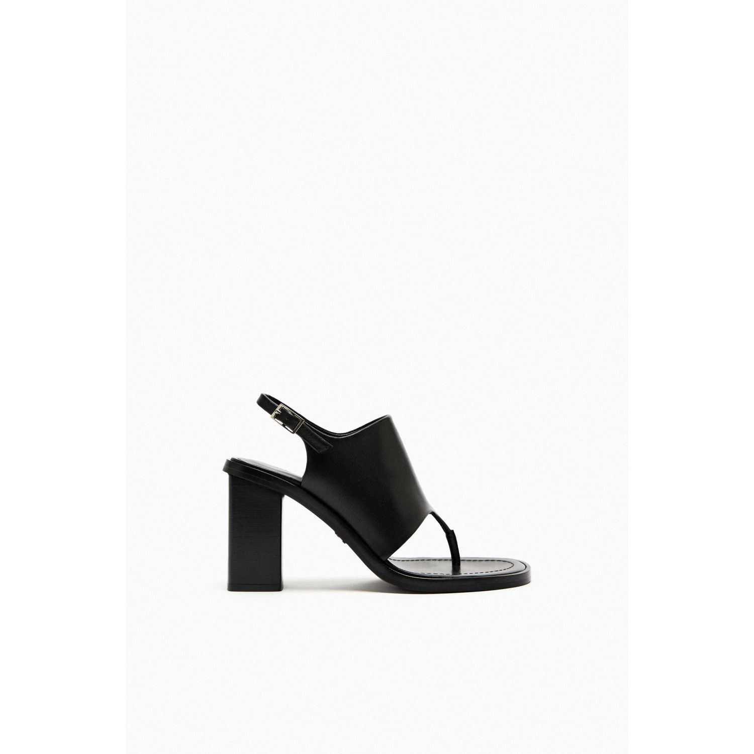 

BLOCK HEEL LEATHER SANDALS