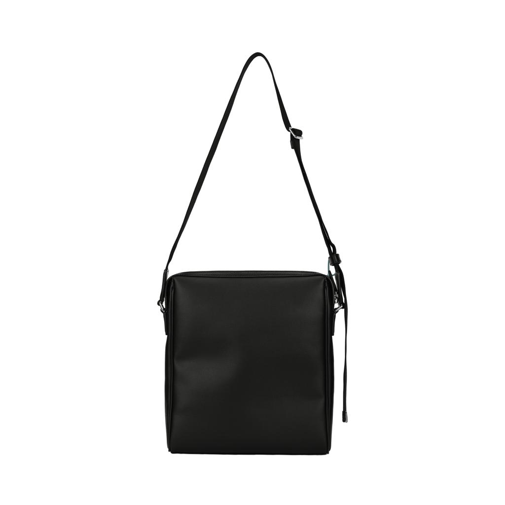 Bally Mythos Logo Print Adjustable Shoulder Strap Leather Crossbody Bag Men Bags Black 6308451