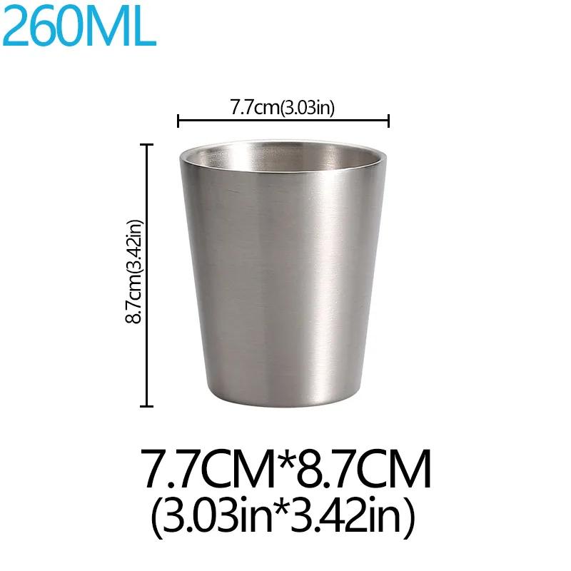 

304 Thick Double Wall Stainless Steel Beer Mug for Tea Coffee Cup Drink Ware Hot Water Mug Travel Cup Sets Portable Drink-ware 175-300ml