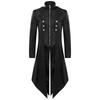 2023Wish New European and American Men's Formal Wear Medieval Retro Clothing Men's Mid-Length Punk Retro Tailcoat