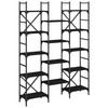 VidaXL Bibliothèque noir 127,5x28,5x172,5 cm bois d'ingénierie 838868
