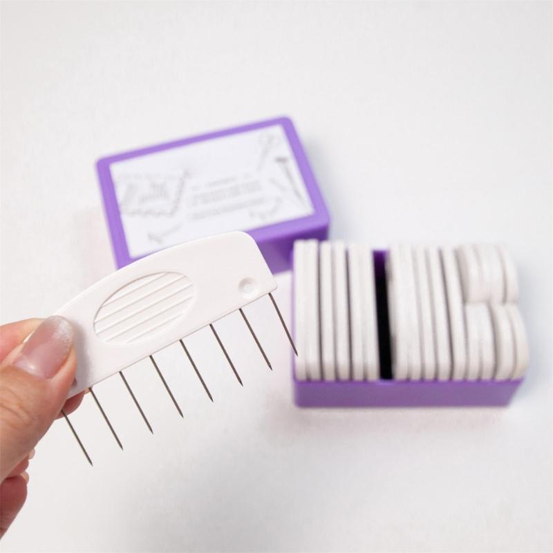 Knit Blocking Comb Set Stitching Markers Blocking Knit Combs Set Large Eye Knitting Needle for Needlework Projects
