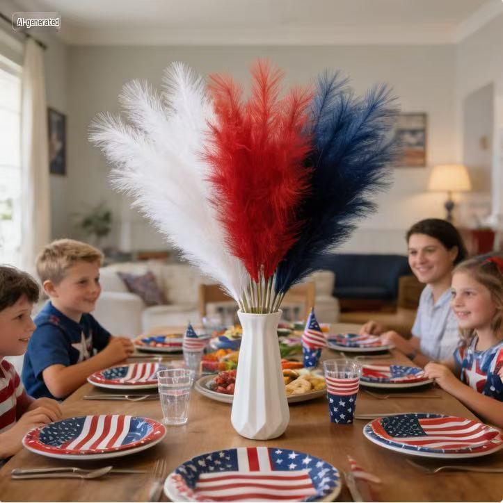 Artificial Pampas Grass & Cattails: Eternal Flower Wedding & Home Décor (55cm)