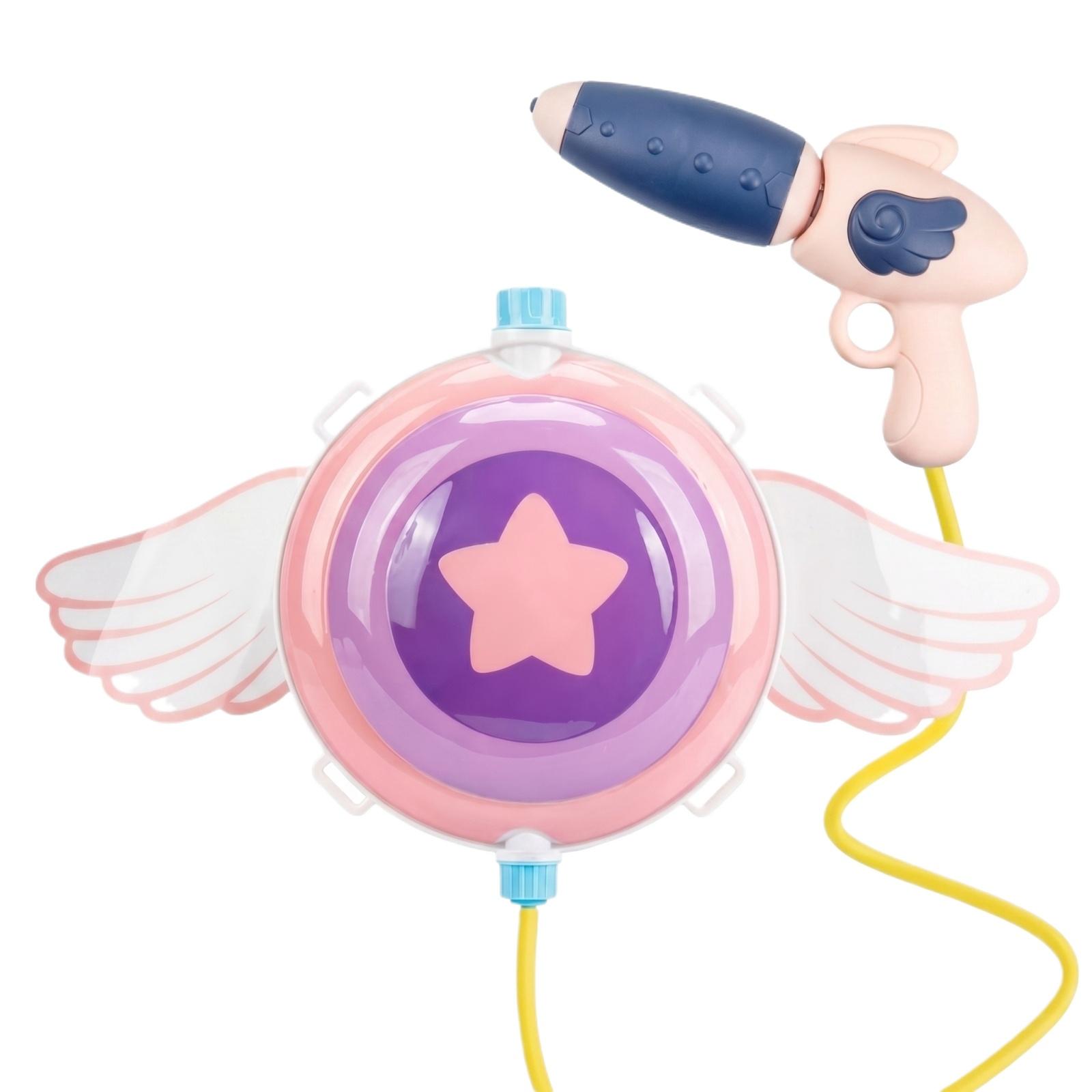 

Children Water Blaster Toy Set with Backpack Tank and Wing Design for Outdoor Summer Activities and Interactive Play One Size