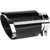 2.5"Inlet 3.5"Outlet Exhaust Tips Carbon Fiber Tailpipe Exhaust Pipe Tail Throat Tail Pipe Modification Parts GlossyBlack