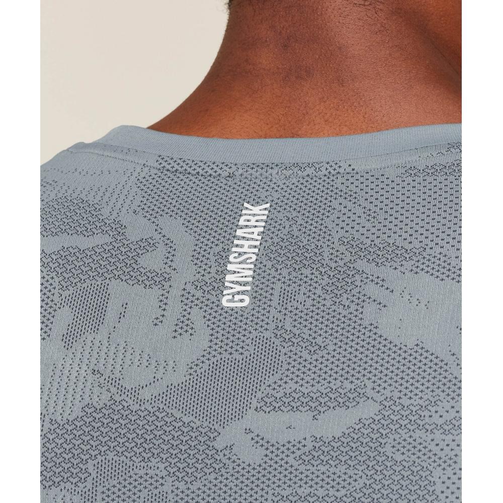 Gymshark Geo Seamless Tank Storm Blue    Stealth Blue A6a3k Ud8l