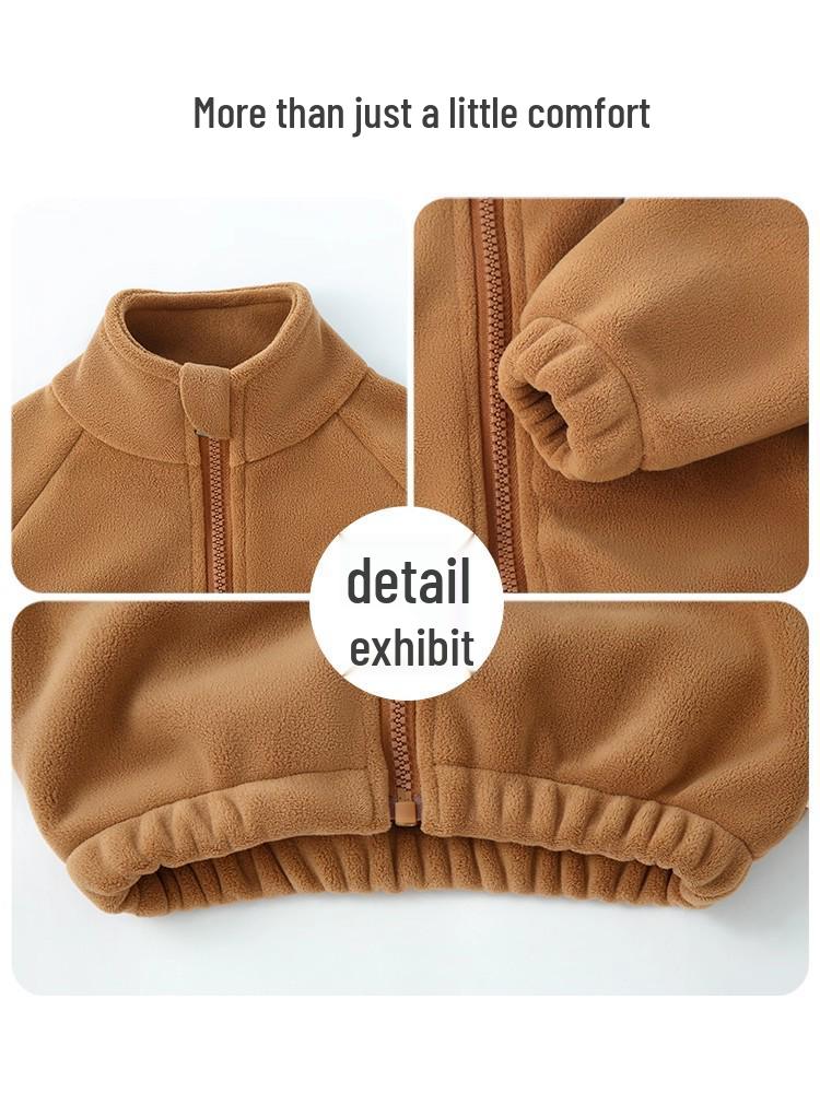 Jingqi Infant Fleece Jacket – Cozy Spring & Autumn Wear for Boys and Girls