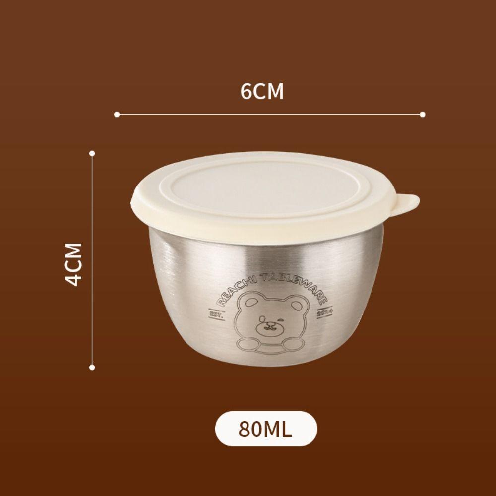 Bear Sauce Cup with Sealed Lid Condiment Containers Quality Seasoning Box