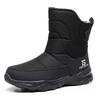 Women's Winter Fur One Padded Waterproof Fabric Cozy Side Zipper Warm Cold Lightweight Hiking Waterproof Anti-slip High Top Snow Boots