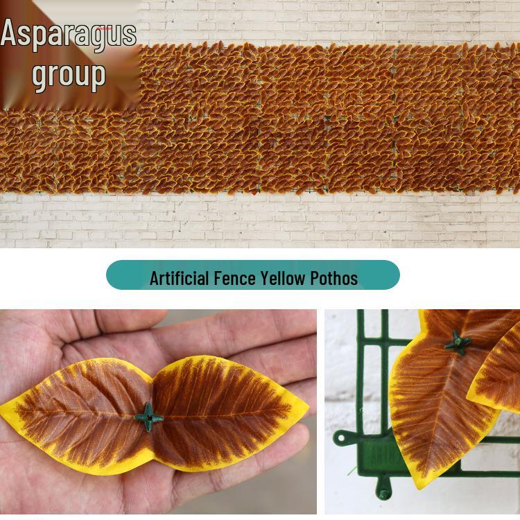 Outdoor Artificial Green Plant Fence with Pothos Leaves – Ideal for Balcony and Garden Decoration