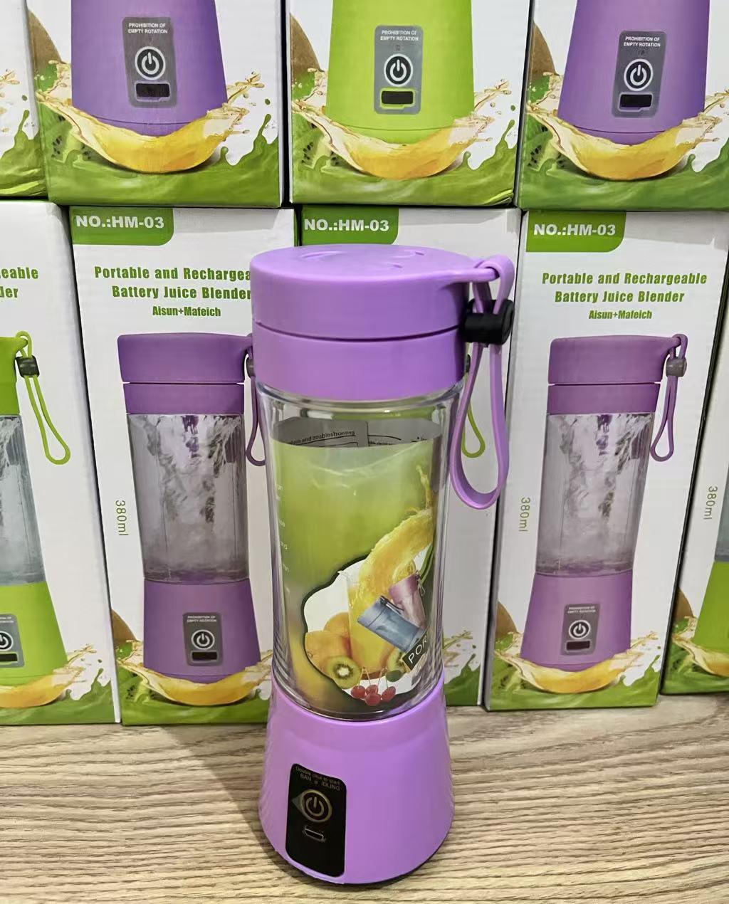 

Portable Mini Cyclone Household Juicer – 6-Blade, USB Charging 280 Motor фіолетовий