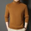Men's Thick Wool High Neck Sweater - Autumn/Winter Solid Color Knitwear