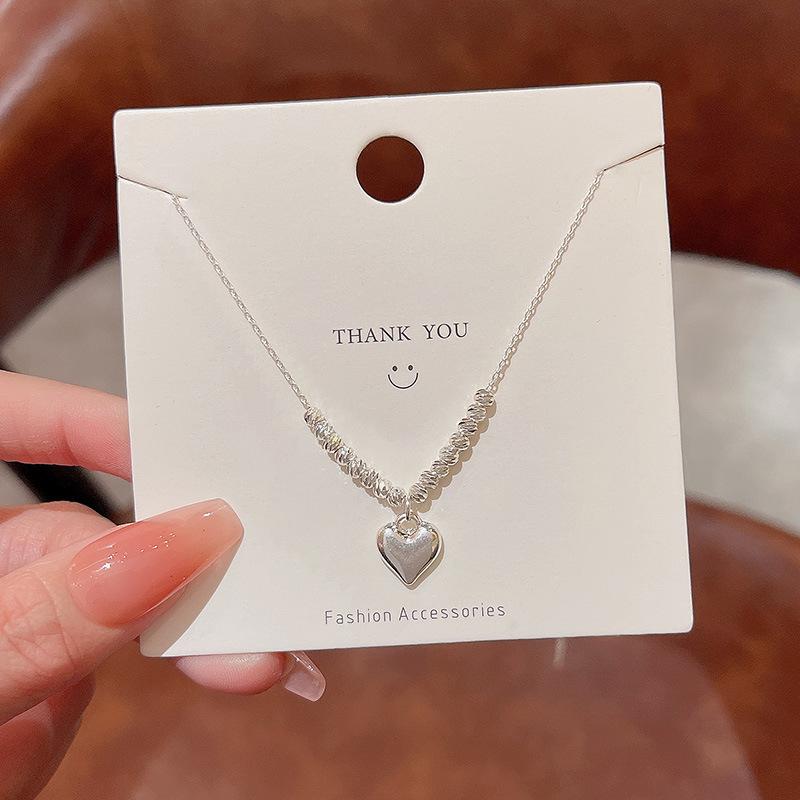 Light Luxury Niche Titanium Steel Necklace Women's Senior Design Sense Zircon Bow Clavicle Chain Neck Chain