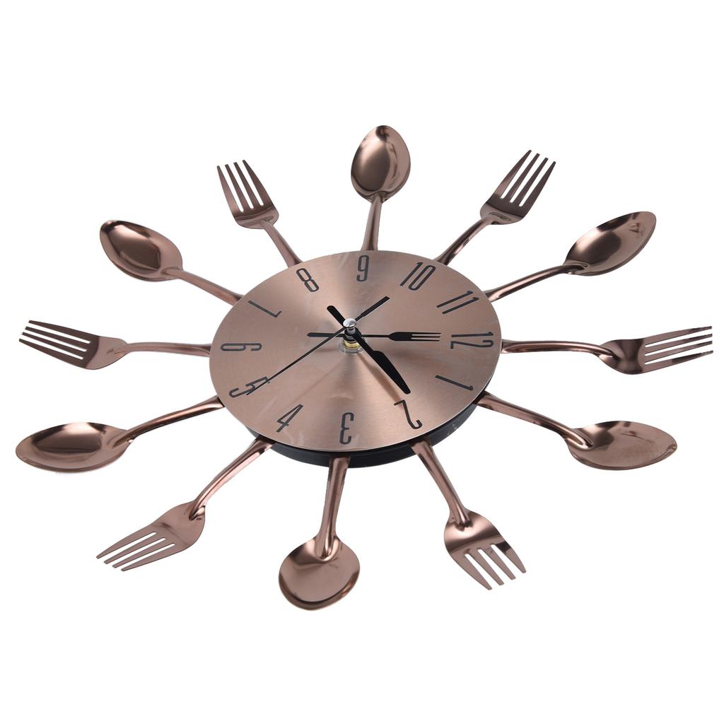 Kitchen Wall Clock Multipurpose Cutlery Kitchen Utensil Clock for Kitchen Restaurant Home Decor