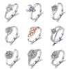 Imitation Diamond Ring For Women Girls Adjustable Opening Finger Ring Senior Exquisite Jewelry Wedding Bride Accessories