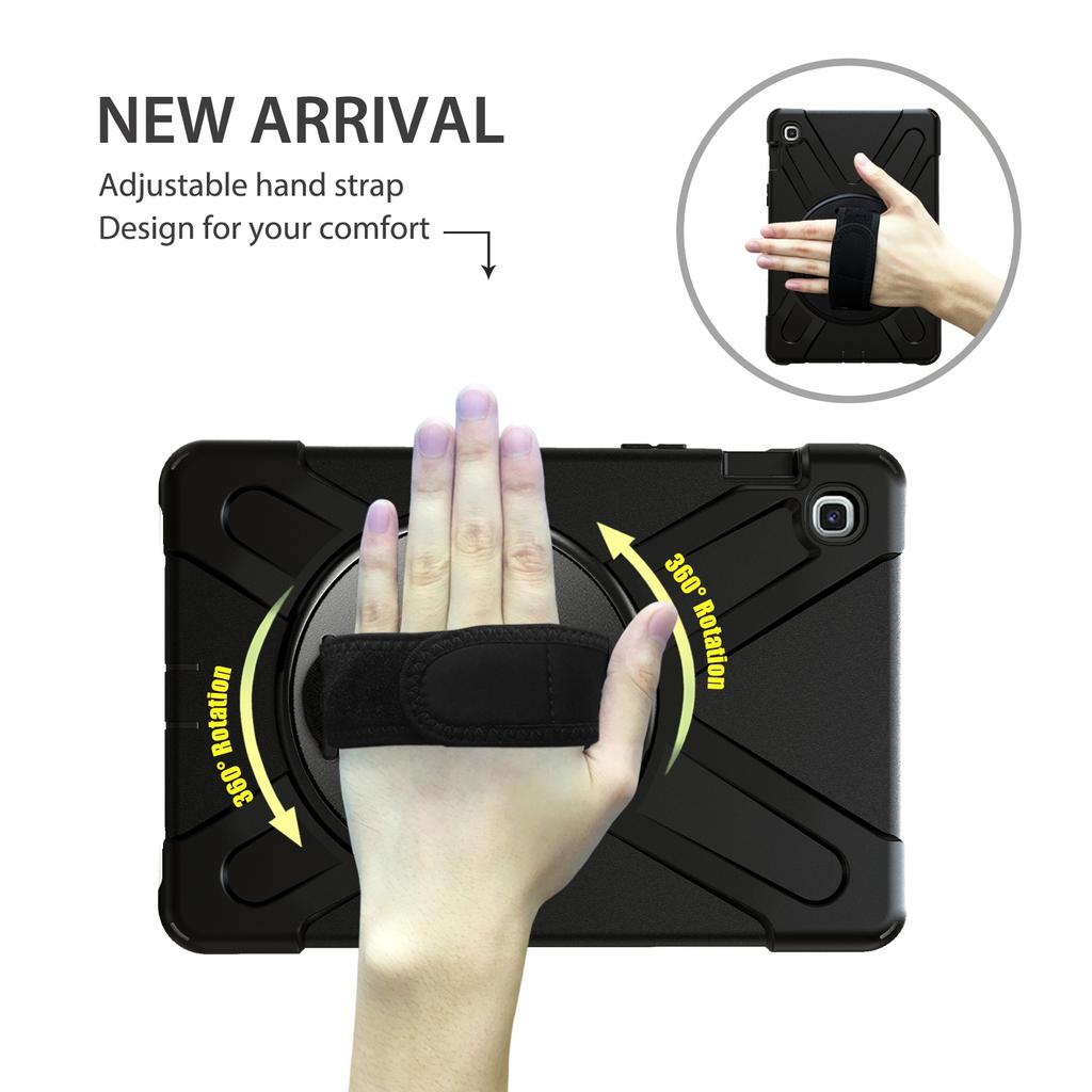 Funda Giratoria Para Samsung Tab S5E SM-T720 T725 A 10.5 T590 T595 10.1 T510 T515 Cubierta Resistente Correa de Mano Hombro