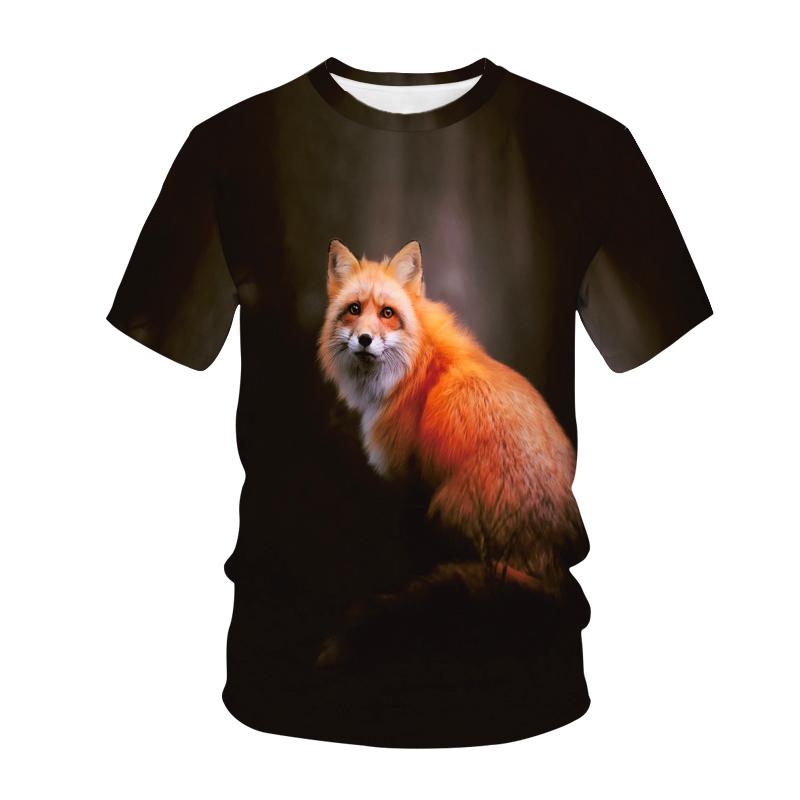 Kawaii Animals Foxes 3D Printed Kids T Shirt Fashion Casual Cartoons T-shirt Boys Girls Children's Clothing for Girls