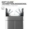 55L Sensor Bin, Large Automatic Touchless Rubbish Bin with Soft-Close Lid, Silver Tone