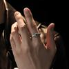 Anillo Abierto Ajustable Retro “Astral” de Estrella Para Hombres Cobre Chapado en Plata Punk Gótico Joyería Atrevida Accesorios de Moda Regalo Unisex