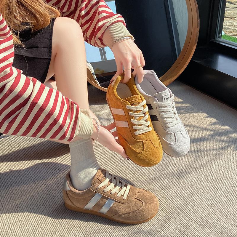 Lightweight Casual Women's Shoes Retro German Training Shoes Flat-soled Forrest Gump Shoes Spring 2025 New Sports Shoes Soft-soled Single Shoes