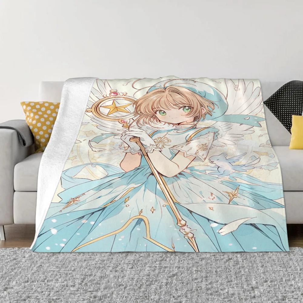 Cardcaptor Sakura Knitted Blanket King Size Microfiber Bedding Fluffy Soft Blankets and Throws Bed Throw Interior for Home Knee