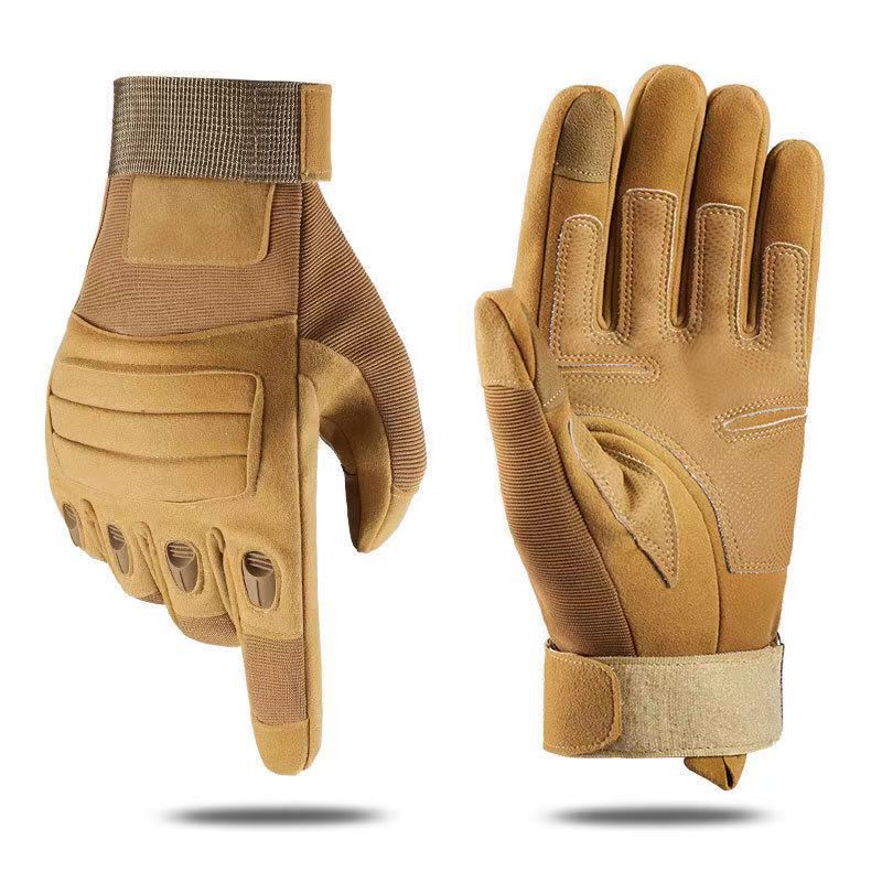 

Tactical gloves men s four-season universal shooting protection outdoor locomotive full finger wear-resistant non-slip driving XL пісочний