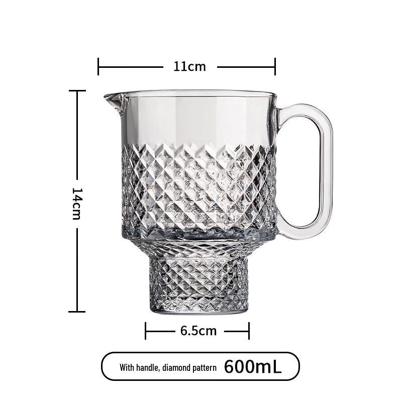 MDNG Large Capacity Glass Juice Cup with Handle
