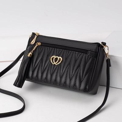 Women's Mini Messenger Bag: High-End Tassel Soft Leather for Middle-Aged Women