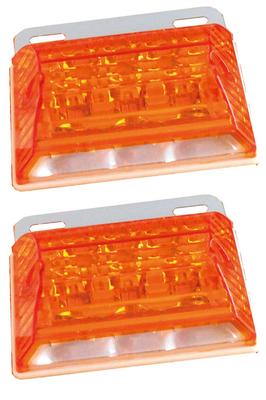 Morytrade LED Seitenmarkierungsleuchte Markierungsleuchte Quadratische Downlight-Leuchte Tiger (2er Set)