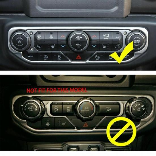 Carbon Fiber Center Control Air Condition Switch Cover for Jeep Wrangler JL JLU