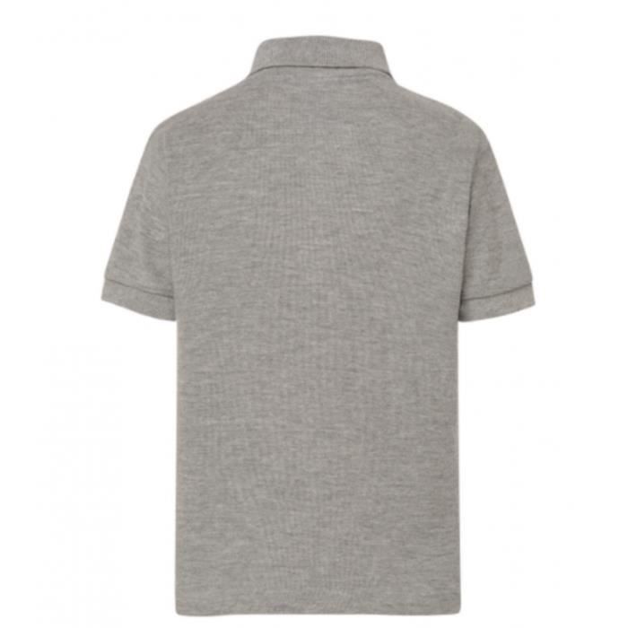 Polo enfant - Lot de 3 - Gris - Manches courtes - Col polo - Coupe regular