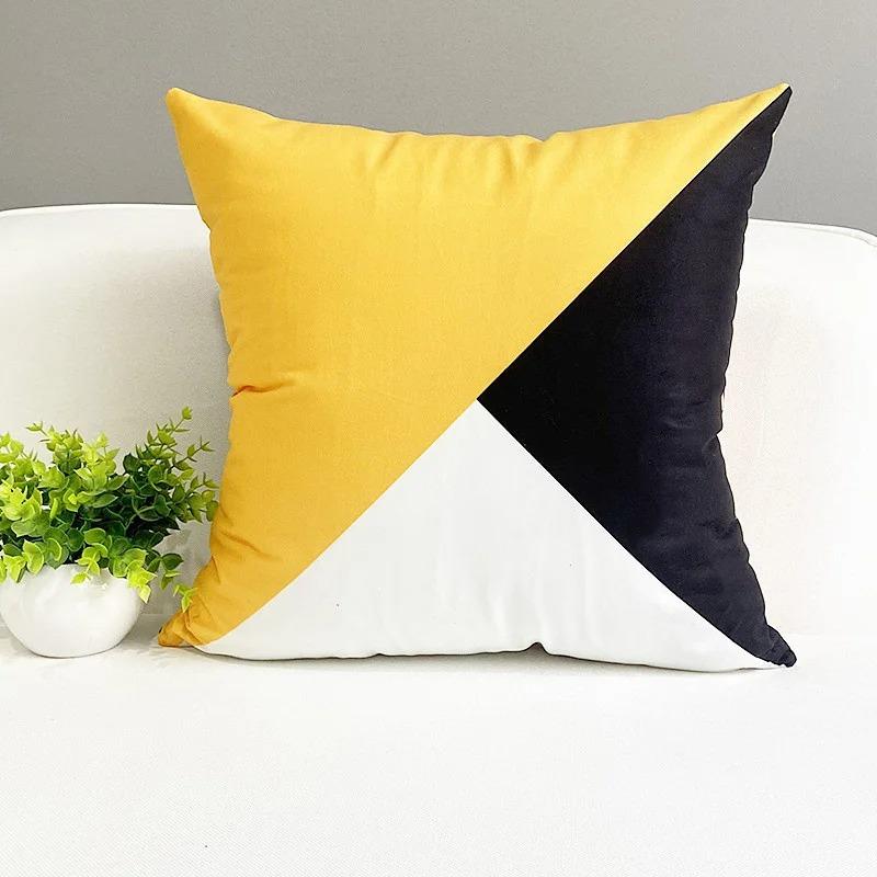 Office Living Room Home Pillowcase Colorful Striped Geometric Pattern Pillowcase Car Ornaments
